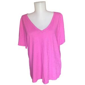 Pink United Colors of Benetton V-Neck T-Shirt